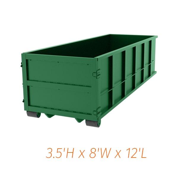 it is not necessary for the customer to be present during the delivery and pickup of ten yard dumpsters